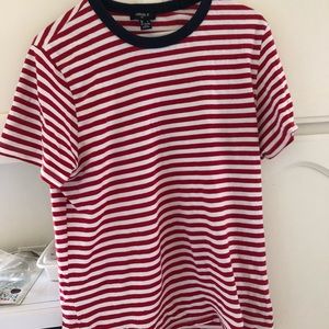 Red and white stripped t-shirt